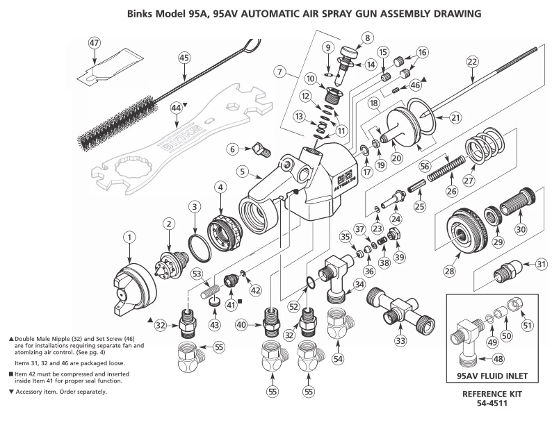 Repair kit for Binks 95A