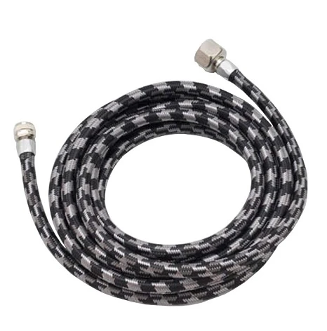braided nylon air hose with loose 1⁄4 ”counter nut flex connection