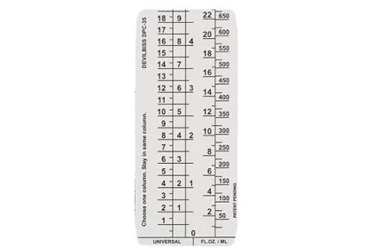 Misch-Tabelle für Bechersystem 4:1 & 5:1 (10 Stück)
