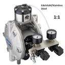 DX200 diaphragm pump - stainless steel, with material regulator