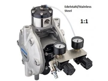 DX200 diaphragm pump - stainless steel, with material regulator