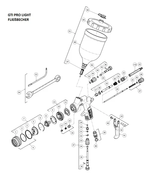 Air valve KIT for GTI Pro Lite, Pri Pro Lite - Gravity gun