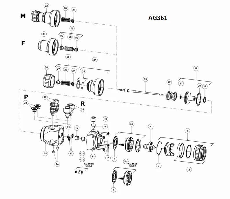 Piston spring for AG362/AG361/AG362P/AG363/AG364/Cobra 1&2/AA4400A