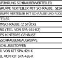 RÜCKFÜHRUNG SCHRAUBENVERTEILER für AG362/AG362P/AG363