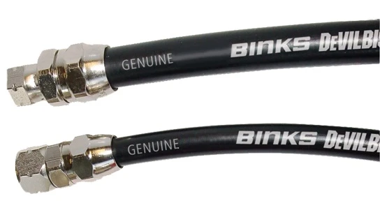 Fluid hose/tube, conductive, black, with 3/8 universal connection