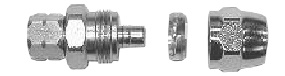 Materialschlauch (Niederdruck), transparent mit 1x 1/4 und 1x 3/8 Anschluss