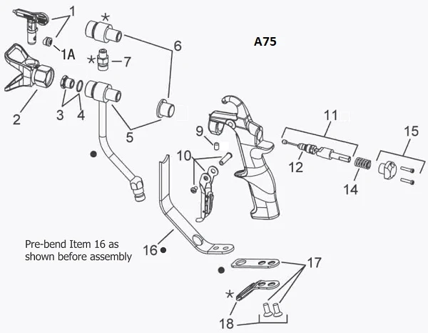 Gun Head Kit for A75