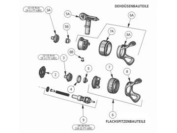 FLÜSSIGKEITSSOCKEL für Wendedüse (4400 PSI, WOLFRAMKARBID) für AA4400M und AA4400