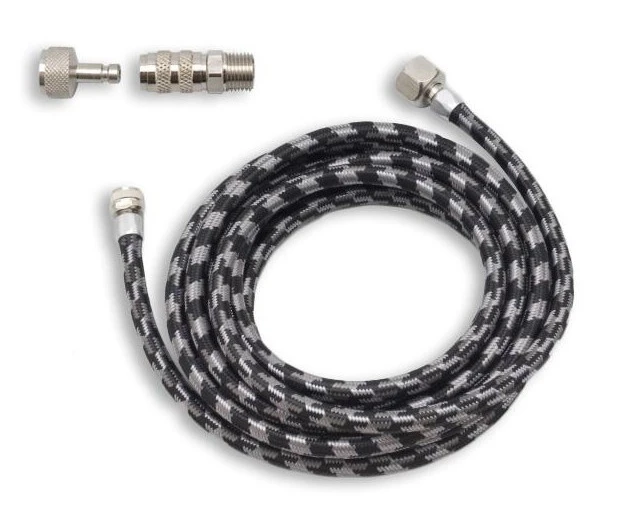 braided nylon air hose with QD
