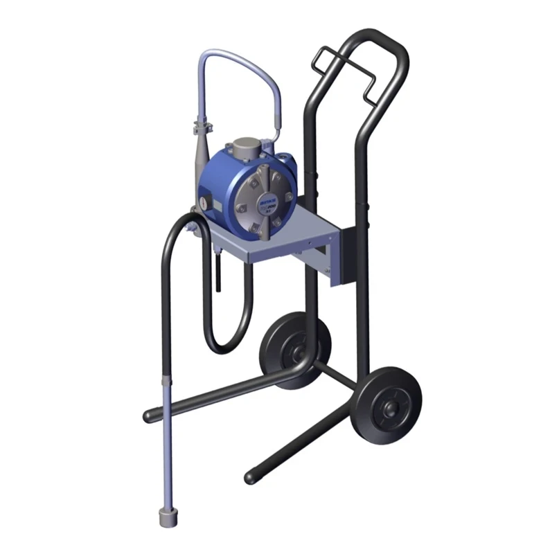 DX200 3:1 Membranpumpen auf Fahrwagen mit Filter
