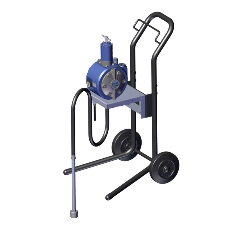 DX200 3:1 Membranpumpen auf Fahrwagen mit manuellem Materialregler
