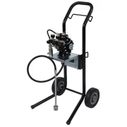 DX70-Membranpumpen auf Fahrwagen mit Ansaugschlauch und Filter