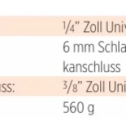 Technische Daten AGN-502 Automatikpistole