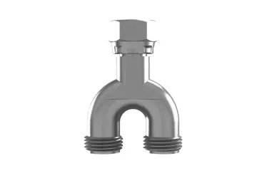 Hosco Y-Rohr-Umlaufadapter 2 Auslässe AG