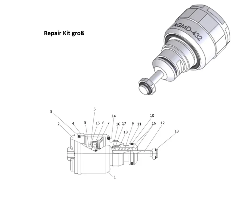 großer Reparatursatz für AGMD-432