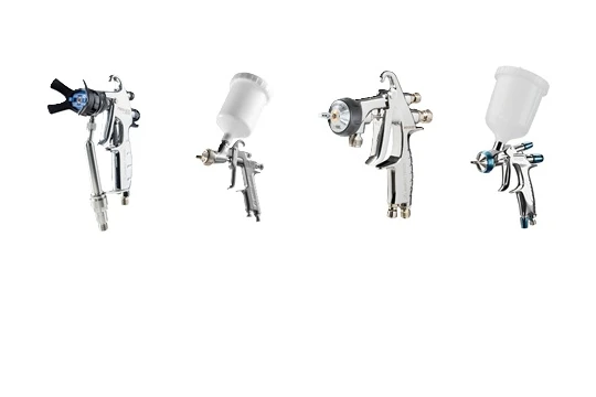 Handlackierpistolen, Fließbecherpistolen, Kesselpistolen, Saugbecherpistolen